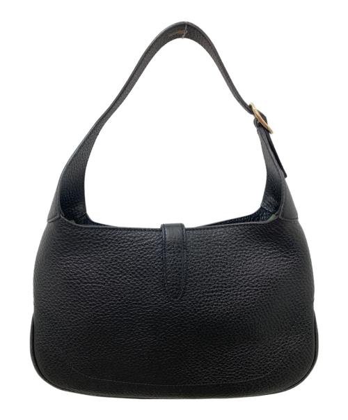 GUCCI（グッチ）GUCCI (グッチ) ジャッキ― レザーワンショルダーバッグ ブラックの古着・服飾アイテム