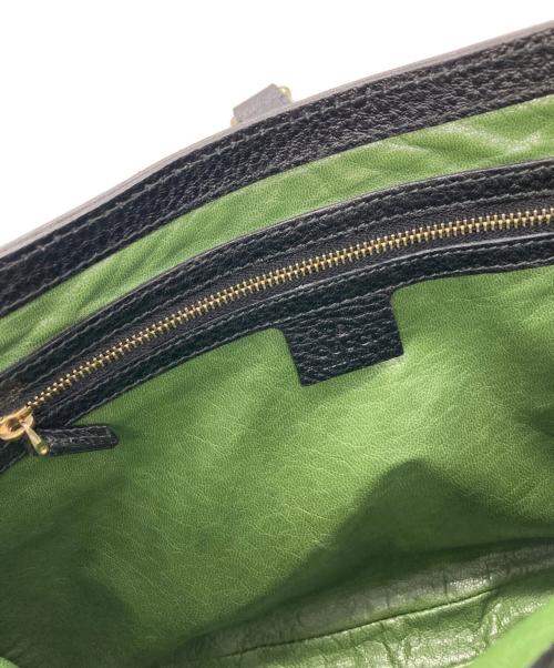 GUCCI（グッチ）GUCCI (グッチ) ジャッキ― レザーワンショルダーバッグ ブラックの古着・服飾アイテム
