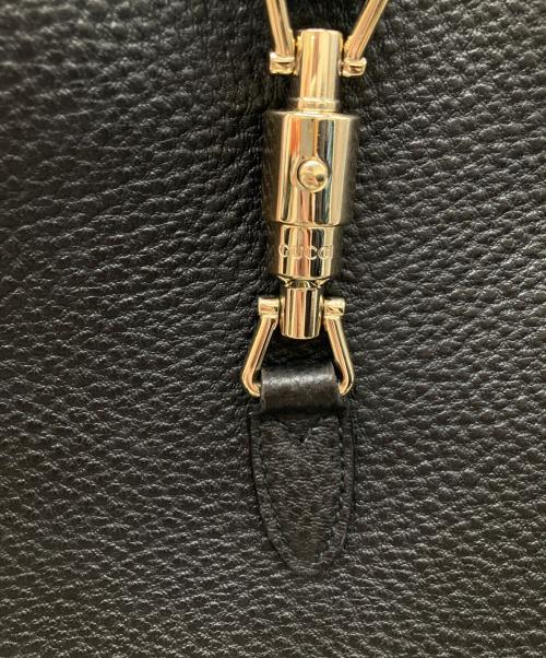 GUCCI（グッチ）GUCCI (グッチ) ジャッキ― レザーワンショルダーバッグ ブラックの古着・服飾アイテム