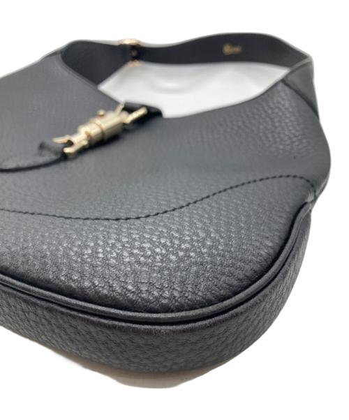 GUCCI（グッチ）GUCCI (グッチ) ジャッキ― レザーワンショルダーバッグ ブラックの古着・服飾アイテム