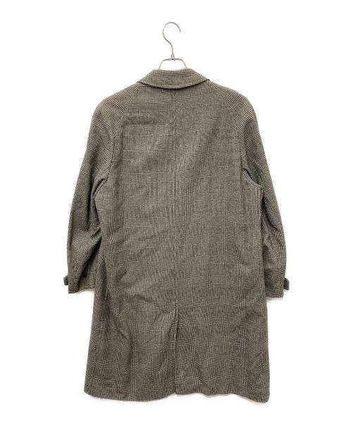 Aquascutum（アクアスキュータム）Aquascutum (アクアスキュータム) ウール千鳥柄コート ベージュ サイズ:表記なしの為実寸参照の古着・服飾アイテム