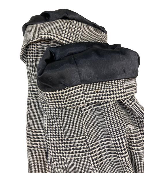 Aquascutum（アクアスキュータム）Aquascutum (アクアスキュータム) ウール千鳥柄コート ベージュ サイズ:表記なしの為実寸参照の古着・服飾アイテム
