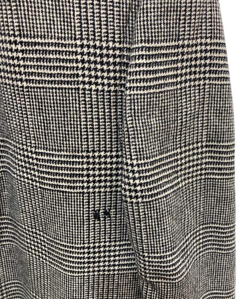 Aquascutum（アクアスキュータム）Aquascutum (アクアスキュータム) ウール千鳥柄コート ベージュ サイズ:表記なしの為実寸参照の古着・服飾アイテム