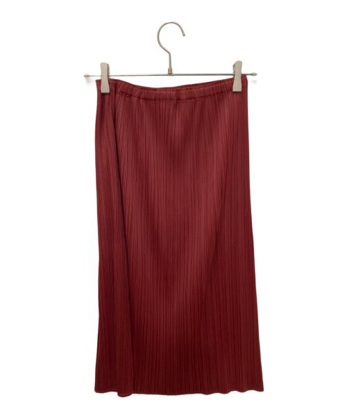 PLEATS PLEASE（プリーツプリーズ）PLEATS PLEASE (プリーツプリーズ) プリーツスカート レッド サイズ:2の古着・服飾アイテム