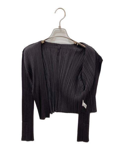 PLEATS PLEASE（プリーツプリーズ）PLEATS PLEASE (プリーツプリーズ) プリーツカーディガ ブラック サイズ:3の古着・服飾アイテム