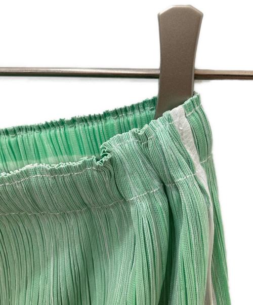 PLEATS PLEASE（プリーツプリーズ）PLEATS PLEASE (プリーツプリーズ) ドット柄プリーツスカート グリーン サイズ:2の古着・服飾アイテム
