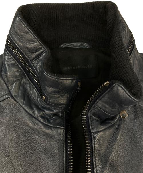 Junhashimoto（ジュンハシモト）junhashimoto (ジュンハシモト) SPY WASHABLE CALF INNER RIDERS ネイビー サイズ:4の古着・服飾アイテム