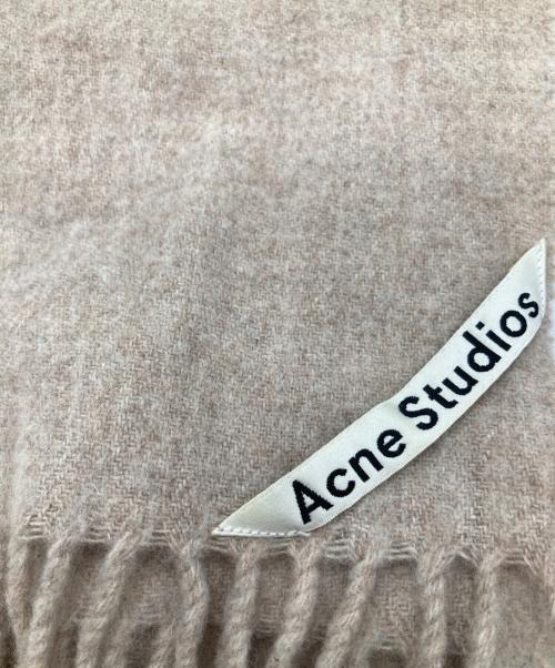Acne studios（アクネ ストゥディオズ）ACNE STUDIOS (アクネ ストゥディオズ) ウールフリンジマフラー ベージュの古着・服飾アイテム