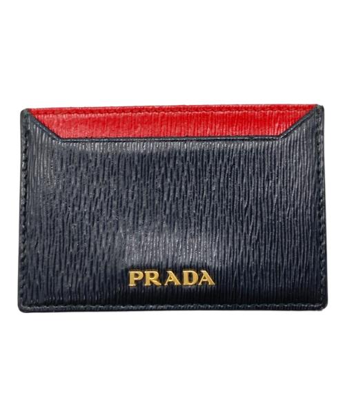 PRADA（プラダ）PRADA (プラダ) パスケース レッド×ブラックの古着・服飾アイテム