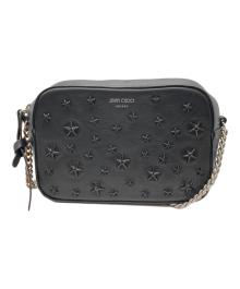 JIMMY CHOO（ジミーチュウ）の古着「LULLABY　スタッズチェーンショルダーバッグ」｜ブラック