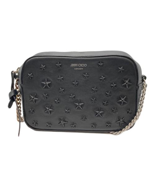 JIMMY CHOO（ジミーチュウ）JIMMY CHOO (ジミーチュウ) LULLABY　スタッズチェーンショルダーバッグ ブラックの古着・服飾アイテム