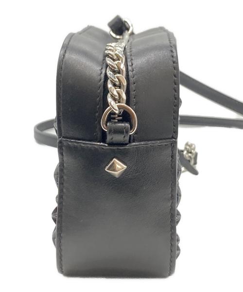 JIMMY CHOO（ジミーチュウ）JIMMY CHOO (ジミーチュウ) LULLABY　スタッズチェーンショルダーバッグ ブラックの古着・服飾アイテム