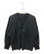 HOMME PLISSE ISSEY MIYAKEオム プリッセ イッセイ ミヤケ）の古着「COLOR PLEATS 1 カーディガン」｜ブラック