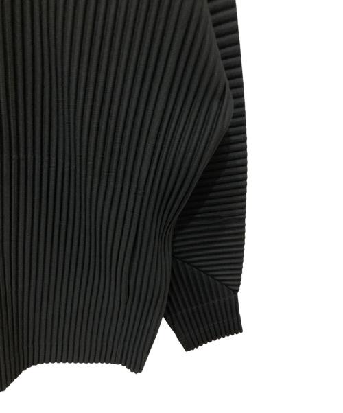 HOMME PLISSE ISSEY MIYAKE（オム プリッセ イッセイ ミヤケ）HOMME PLISSE ISSEY MIYAKE (オム プリッセ イッセイ ミヤケ) COLOR PLEATS 1 カーディガン ブラック サイズ:記載無しの為実寸参照の古着・服飾アイテム