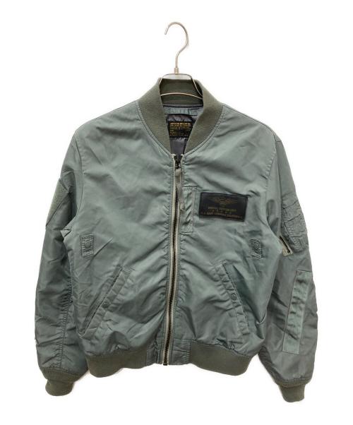 AVIREX（アヴィレックス）AVIREX (アヴィレックス) L-2 A.C. CUSTOM　L-2 A.C.カスタム グリーン サイズ:Lの古着・服飾アイテム
