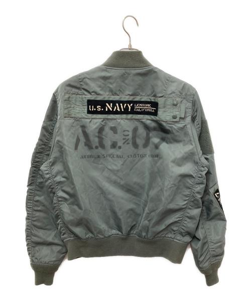 AVIREX（アヴィレックス）AVIREX (アヴィレックス) L-2 A.C. CUSTOM　L-2 A.C.カスタム グリーン サイズ:Lの古着・服飾アイテム
