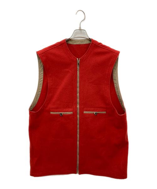 NICENESS（ナイスネス）NICENESS (ナイスネス) ウールライナーベスト レッド サイズ:Lの古着・服飾アイテム