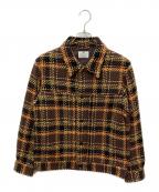 DEVEAUX×EDIFICEデヴォー×エディフィス）の古着「バスケットチェック トラッカー ジャケット」｜ブラウン