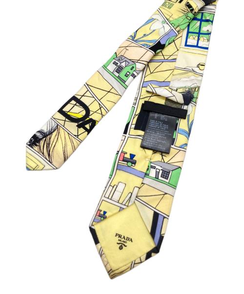 PRADA（プラダ）PRADA (プラダ) ネクタイ イエロー サイズ:記載無しの為実寸参照の古着・服飾アイテム