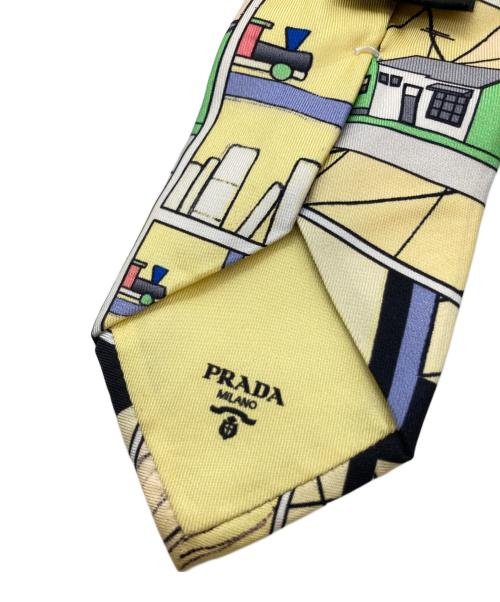 PRADA（プラダ）PRADA (プラダ) ネクタイ イエロー サイズ:記載無しの為実寸参照の古着・服飾アイテム
