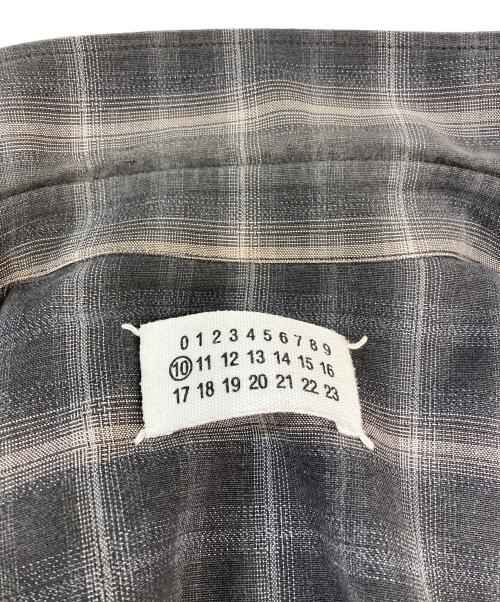 Maison Margiela（メゾンマルジェラ）Maison Margiela (メゾンマルジェラ) cotton check shirt グレー サイズ:46の古着・服飾アイテム