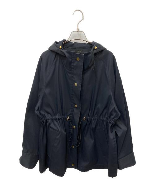 Spick and Span（スピック＆スパン）Spick and Span (スピック＆スパン) 撥水ツイルフーデッドブルゾン ブラック サイズ:38の古着・服飾アイテム