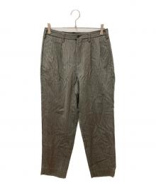 Y's for men（ワイズフォーメン）の古着「タックストライプパンツ」｜グレー