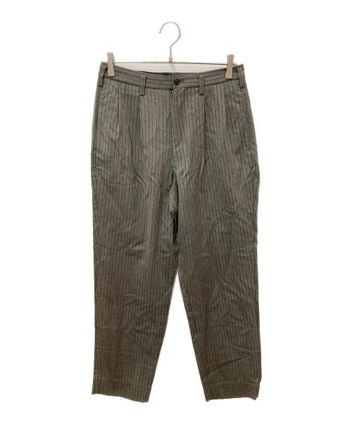 Y's for men（ワイズフォーメン）Y'S for men (ワイズフォーメン) タックストライプパンツ グレー サイズ:Mの古着・服飾アイテム