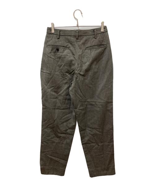 Y's for men（ワイズフォーメン）Y'S for men (ワイズフォーメン) タックストライプパンツ グレー サイズ:Mの古着・服飾アイテム