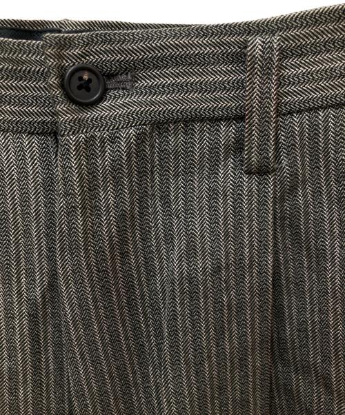 Y's for men（ワイズフォーメン）Y'S for men (ワイズフォーメン) タックストライプパンツ グレー サイズ:Mの古着・服飾アイテム