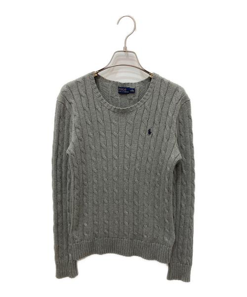 POLO RALPH LAUREN（ポロ・ラルフローレン）POLO RALPH LAUREN (ポロ・ラルフローレン) ケーブルニット グレー サイズ:Sの古着・服飾アイテム