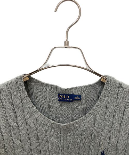 POLO RALPH LAUREN（ポロ・ラルフローレン）POLO RALPH LAUREN (ポロ・ラルフローレン) ケーブルニット グレー サイズ:Sの古着・服飾アイテム