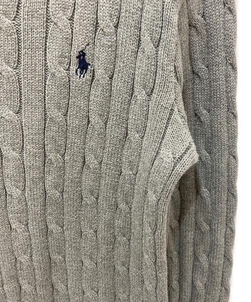 POLO RALPH LAUREN（ポロ・ラルフローレン）POLO RALPH LAUREN (ポロ・ラルフローレン) ケーブルニット グレー サイズ:Sの古着・服飾アイテム