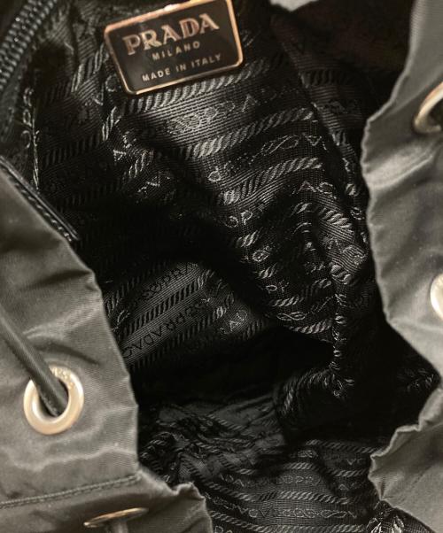 PRADA（プラダ）PRADA (プラダ) 三角プレートバックパック/リュック ブラックの古着・服飾アイテム