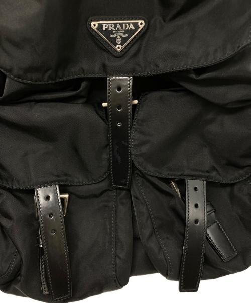 PRADA（プラダ）PRADA (プラダ) 三角プレートバックパック/リュック ブラックの古着・服飾アイテム