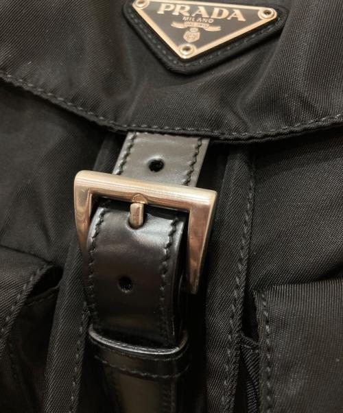 PRADA（プラダ）PRADA (プラダ) 三角プレートバックパック/リュック ブラックの古着・服飾アイテム