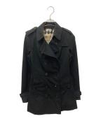 BURBERRYバーバリー）の古着「ショートトレンチコート」｜ブラック