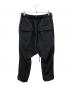 s'yte WASHER FINISHED WOOL GABARDINE STUDS SLIM SAROUEL PANTS　ウォッシャー フィニッシュド ウール ギャバジン スタッズ スリム サルエル パンツ ネイビー サイズ:3：20000円
