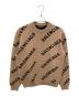 BALENCIAGA（バレンシアガ）の古着「オールオーバーロゴニット」｜ブラウン