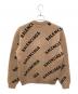 BALENCIAGA (バレンシアガ) オールオーバーロゴニット ブラウン サイズ:Ｍ：40000円