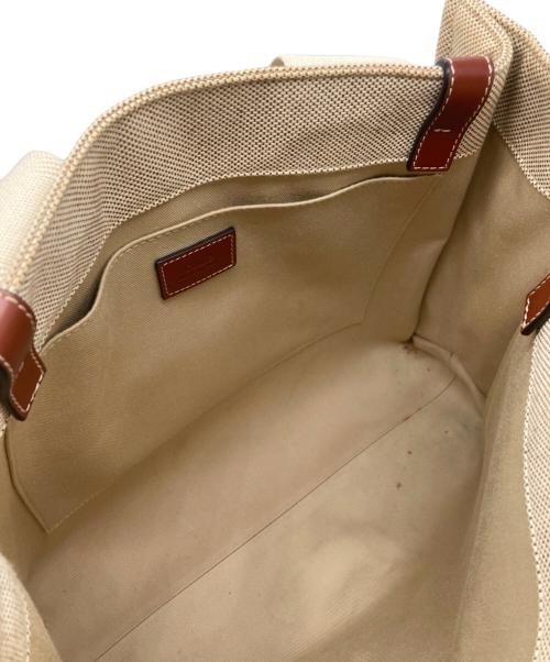 Chloe（クロエ）Chloe (クロエ) ミディアムキャンバストートバッグ　woody ブラウンの古着・服飾アイテム