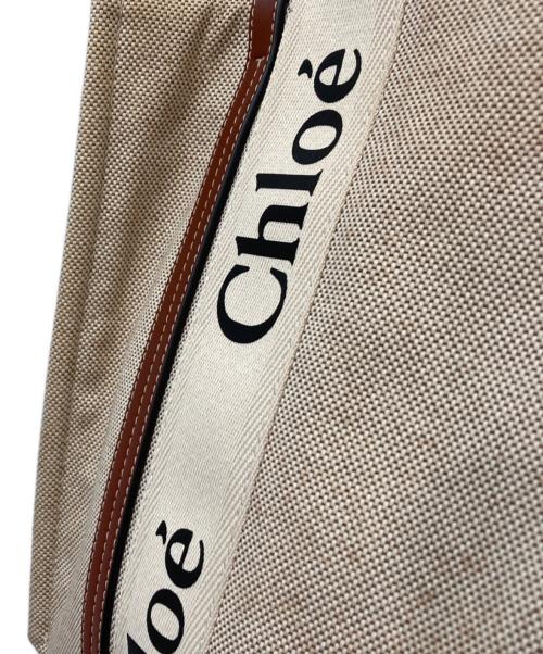 Chloe（クロエ）Chloe (クロエ) ミディアムキャンバストートバッグ　woody ブラウンの古着・服飾アイテム