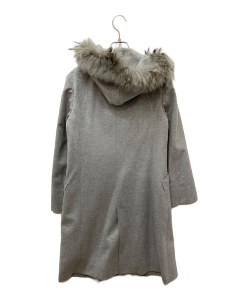 23区（ニジュウサンク）23区 (ニジュウサンク) フーデッドコート グレー サイズ:36の古着・服飾アイテム