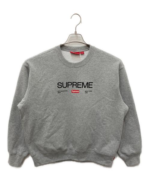 SUPREME（シュプリーム）Supreme (シュプリーム) Established Crewneck グレー サイズ:Mの古着・服飾アイテム