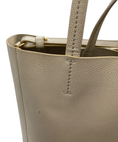CELINE（セリーヌ）CELINE (セリーヌ) スモールトートバッグ　バーティカルカバ ベージュ×ブルーの古着・服飾アイテム