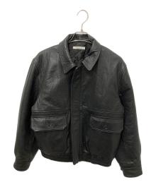 JOURNAL STANDARD（ジャーナルスタンダード）の古着「ラム ダッド レザー ヴィンテージジャケット」｜ブラック