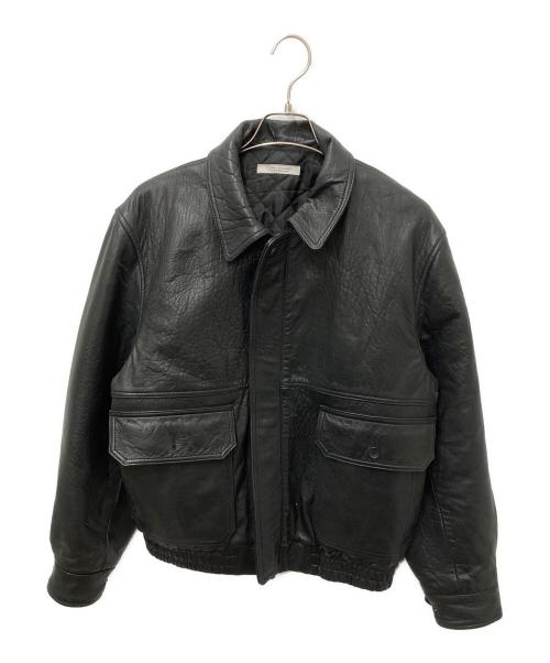 JOURNAL STANDARD（ジャーナルスタンダード）JOURNAL STANDARD (ジャーナルスタンダード) ラム ダッド レザー ヴィンテージジャケット ブラック サイズ:Mの古着・服飾アイテム