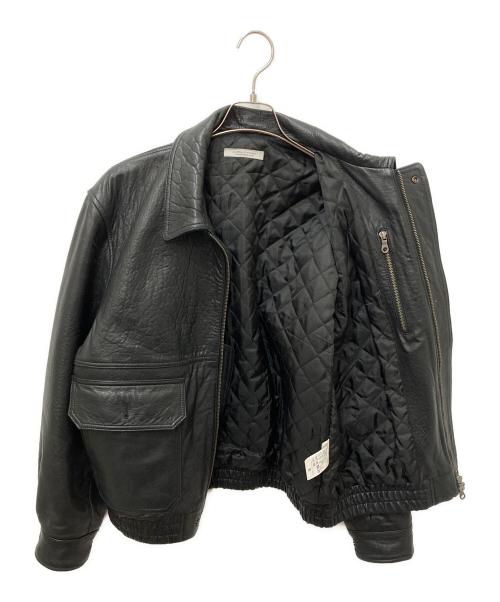 JOURNAL STANDARD（ジャーナルスタンダード）JOURNAL STANDARD (ジャーナルスタンダード) ラム ダッド レザー ヴィンテージジャケット ブラック サイズ:Mの古着・服飾アイテム