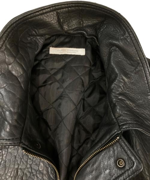 JOURNAL STANDARD（ジャーナルスタンダード）JOURNAL STANDARD (ジャーナルスタンダード) ラム ダッド レザー ヴィンテージジャケット ブラック サイズ:Mの古着・服飾アイテム