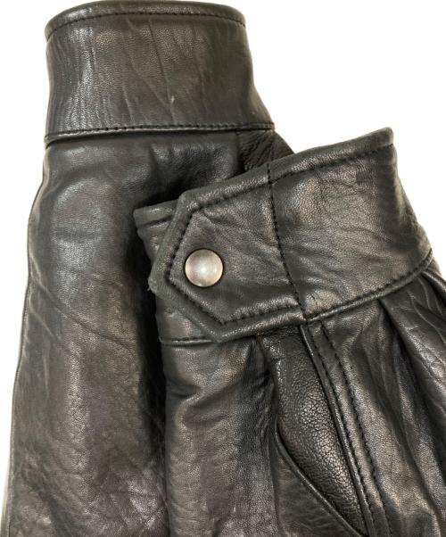 JOURNAL STANDARD（ジャーナルスタンダード）JOURNAL STANDARD (ジャーナルスタンダード) ラム ダッド レザー ヴィンテージジャケット ブラック サイズ:Mの古着・服飾アイテム